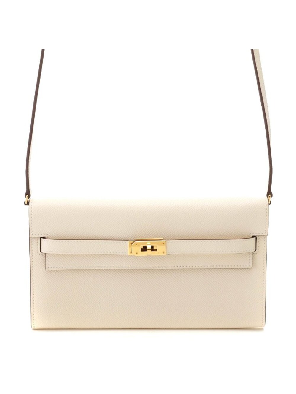 Hermes Kelly to Go Nata Jaune Poussin Shoulder Bag Veau Epsom